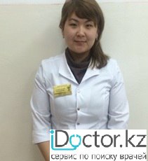 На фотографии изображён ВОП (врач общей практики) Багдат Нургул Багдаткызы