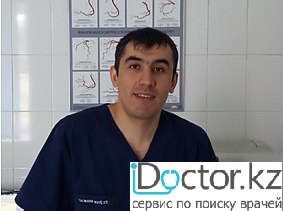 На фотографии изображён Кардиолог Исманов Хусан Фуркатович