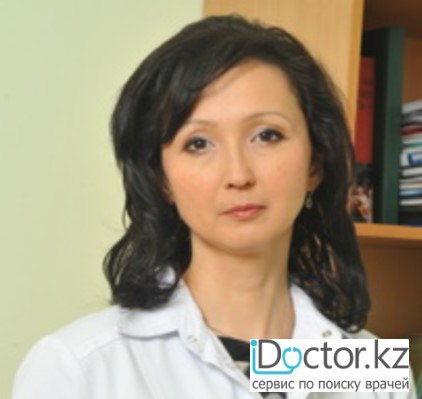 На фотографии изображён Офтальмолог (көз дәрігері) Алдашева Нейля Ахметовна