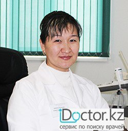 На фотографии изображён Акушер-гинеколог Джумагазиева Жанар Сабитовна
