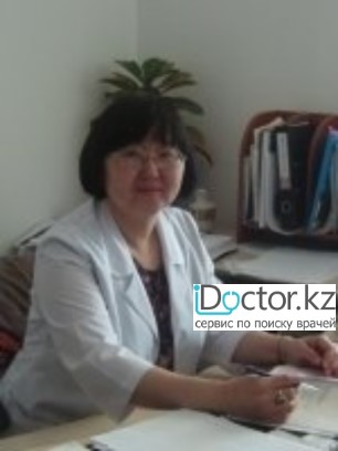 На фотографии изображён ВОП (врач общей практики) Ибраева Сауле Олжабаевна