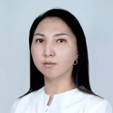 На фотографии изображён Балалар ЛОРы (Отоларингологы) Есмуханова Айнур Толеужановна