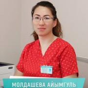 На фотографии изображён Акушер-гинеколог Молдашева Айымгуль Ерлановна