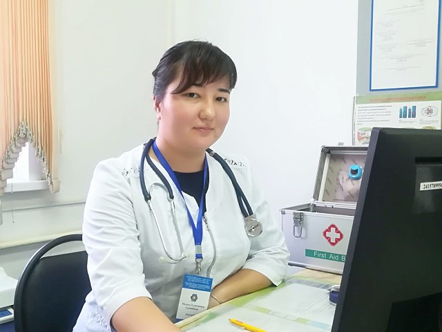 Суретте (ЖТД) жалпы тәжірибелік дәрігер Сагимбаева Мадина Тулегеновна