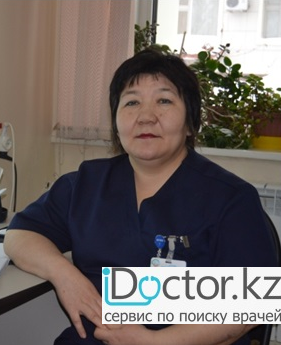 На фотографии изображён Рентгенолог Дауренбекова Тлеулес Акажановна