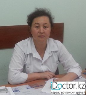 На фотографии изображён Офтальмолог (көз дәрігері) Мусаханова Раушан Сапарбаевна