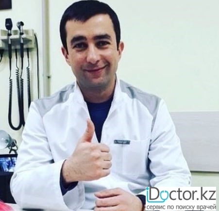 На фотографии изображён Офтальмолог (көз дәрігері) Гасанов Мусали Шасмаилович