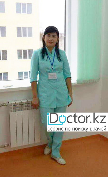 На фотографии изображён ЛОР (отоларинголог) Сабралиева Асель Бактыбаевна